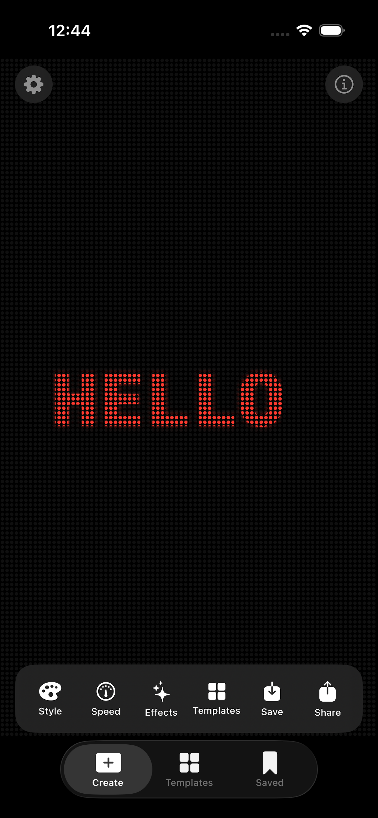 Scrolling message