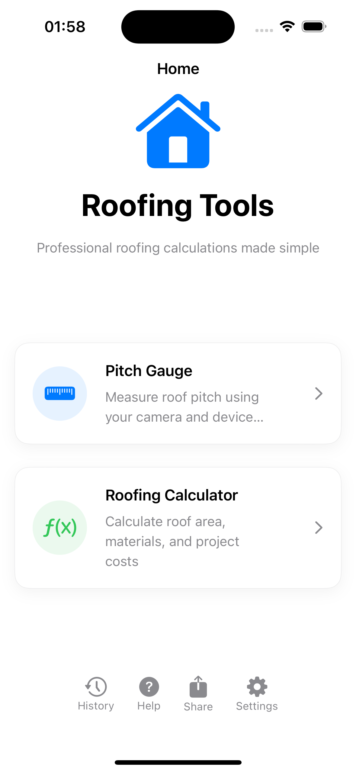 roof pitch calculator app