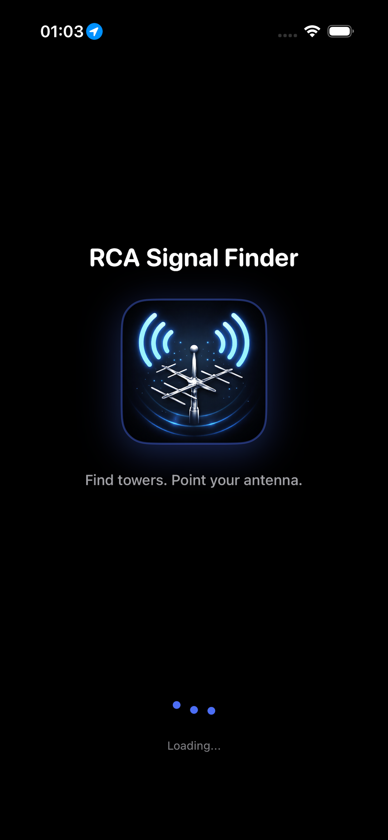 TV broadcast tower map