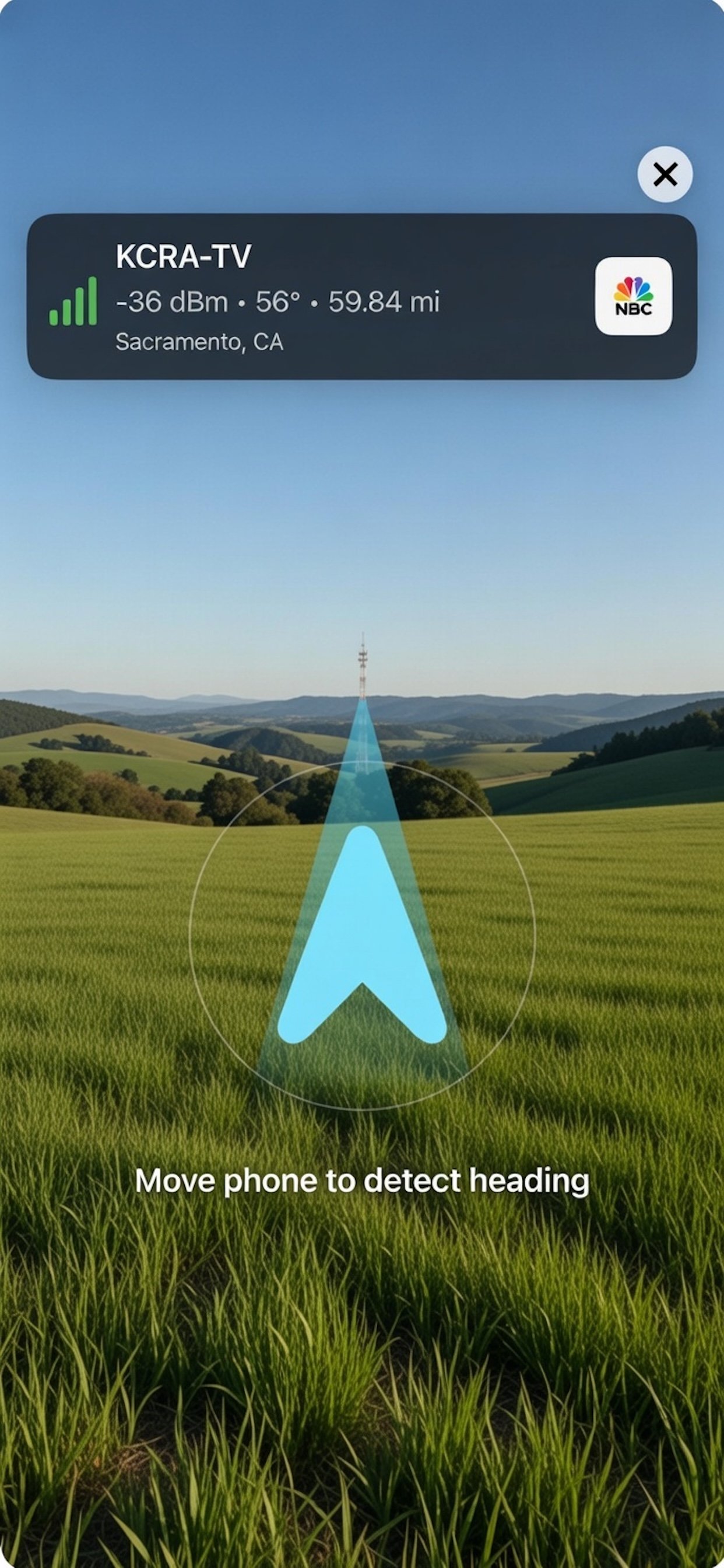 Channel list and signal info